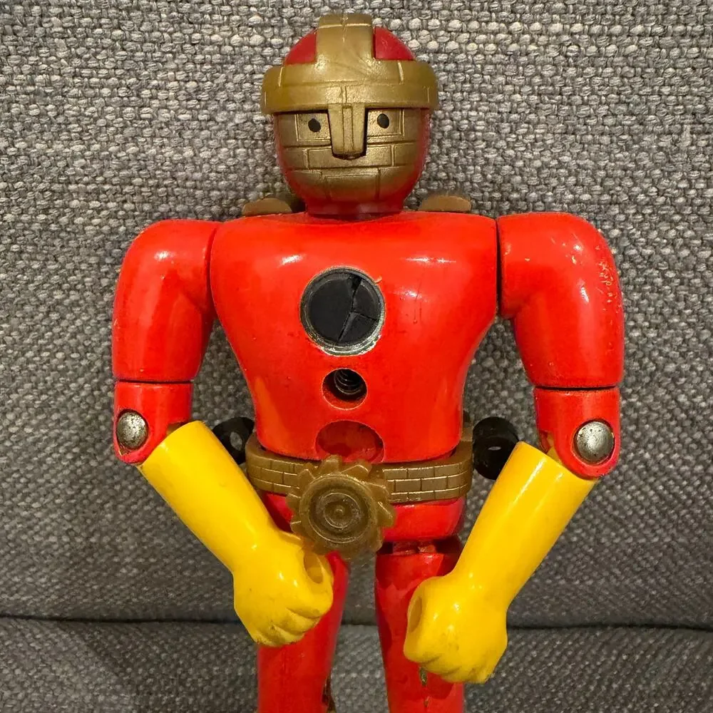 Popy Chogokin Red Vintage Brick Head Super Sentai Figure 5